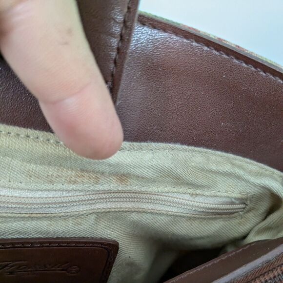 Fossil Bag Purse Yellow Floral Pink Leather Vintage Y2K Rose Cottage Grunge - Picture 13 of 16